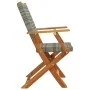 Folding garden chairs 6 pcs solid wood and gray PE rattan by , Garden chairs - Ref: Foro24-3214559, Price: 256,67 €, Discount: %