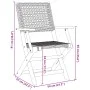 Folding garden chairs 6 pcs solid wood and gray PE rattan by , Garden chairs - Ref: Foro24-3214559, Price: 256,67 €, Discount: %