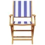 Faltbare Gartenstühle, 6 Stück Massivholz, blau-weißer Stoff. von , Gartenstühle - Ref: Foro24-3214590, Preis: 295,45 €, Raba...