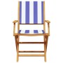 Faltbare Gartenstühle, 6 Stück Massivholz, blau-weißer Stoff. von , Gartenstühle - Ref: Foro24-3214590, Preis: 301,27 €, Raba...