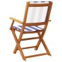 Faltbare Gartenstühle, 6 Stück Massivholz, blau-weißer Stoff. von , Gartenstühle - Ref: Foro24-3214590, Preis: 301,27 €, Raba...