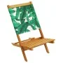 Sillas de jardín reclinables 4 uds madera maciza y tela verde de , Sillas de jardín - Ref: Foro24-3214649, Precio: 210,75 €, ...