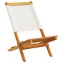Folding garden chairs 4 units solid wood and cream fabric by , Garden chairs - Ref: Foro24-3214637, Price: 230,23 €, Discount: %