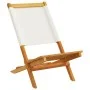 Folding garden chairs 4 units solid wood and cream fabric by , Garden chairs - Ref: Foro24-3214637, Price: 211,90 €, Discount: %