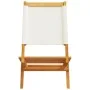 Folding garden chairs 4 units solid wood and cream fabric by , Garden chairs - Ref: Foro24-3214637, Price: 211,90 €, Discount: %