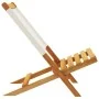 Faltbare Gartenstühle, 4 Stück, Massivholz und cremefarbener Stoff. von , Gartenstühle - Ref: Foro24-3214637, Preis: 211,90 €...