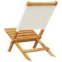Folding garden chairs 4 units solid wood and cream fabric by , Garden chairs - Ref: Foro24-3214637, Price: 211,90 €, Discount: %