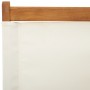 Sillas jardín plegables 4 uds tela madera maciza y tela crema