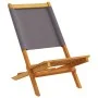 Folding garden chairs 4 pcs solid wood and anthracite fabric by , Garden chairs - Ref: Foro24-3214640, Price: 211,90 €, Disco...