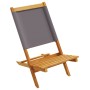 Sillas de jardín plegables 4 uds madera maciza y tela antracita de , Sillas de jardín - Ref: Foro24-3214640, Precio: 215,95 €...