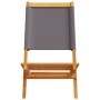 Folding garden chairs 4 pcs solid wood and anthracite fabric by , Garden chairs - Ref: Foro24-3214640, Price: 207,21 €, Disco...