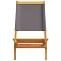 Folding garden chairs 4 pcs solid wood and anthracite fabric by , Garden chairs - Ref: Foro24-3214640, Price: 211,90 €, Disco...