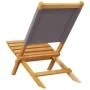 Folding garden chairs 4 pcs solid wood and anthracite fabric by , Garden chairs - Ref: Foro24-3214640, Price: 211,90 €, Disco...