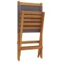 Folding garden chairs 4 pcs solid wood and anthracite fabric by , Garden chairs - Ref: Foro24-3214640, Price: 211,90 €, Disco...