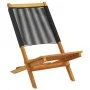 Reclining garden chairs 4 pcs solid acacia wood black by , Garden chairs - Ref: Foro24-3214628, Price: 210,27 €, Discount: %