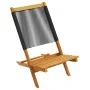 Reclining garden chairs 4 pcs solid acacia wood black by , Garden chairs - Ref: Foro24-3214628, Price: 210,27 €, Discount: %