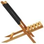 Reclining garden chairs 4 pcs solid acacia wood black by , Garden chairs - Ref: Foro24-3214628, Price: 210,27 €, Discount: %