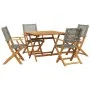 5-teiliges Gartensitzgruppen-Set aus PE-Rattan und massivem Holz in Grau. von , Gartensets - Ref: Foro24-3281827, Preis: 355,...