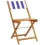 5-piece garden dining set, solid wood with blue and white fabric. by , Garden sets - Ref: Foro24-3281789, Price: 259,73 €, Di...