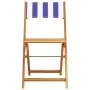 Set de comedor de jardín 5 pzas tela madera maciza azul blanco de , Conjuntos de jardín - Ref: Foro24-3281777, Precio: 255,44...