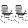 Garden chairs 2 units black PVC rattan 58x59x85.5 cm by vidaXL, Garden chairs - Ref: Foro24-312173, Price: 94,07 €, Discount: %