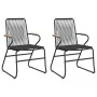 Gartenstühle 2 Einheiten Rattan PVC schwarz 58x59x85,5 cm von vidaXL, Gartenstühle - Ref: Foro24-312173, Preis: 93,05 €, Raba...