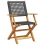 Juego de bistro de 3 piezas ratán PE y madera maciza negro de , Conjuntos de jardín - Ref: Foro24-3281850, Precio: 188,57 €, ...