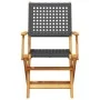 Juego de bistro de 3 piezas ratán PE y madera maciza negro de , Conjuntos de jardín - Ref: Foro24-3281850, Precio: 188,57 €, ...