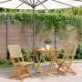 3-piece bistro set made of beige PE rattan and solid wood by , Garden sets - Ref: Foro24-3281804, Price: 188,69 €, Discount: %