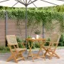 3-piece bistro set made of beige PE rattan and solid wood by , Garden sets - Ref: Foro24-3281804, Price: 183,82 €, Discount: %