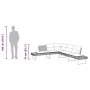 L-shaped garden sofa with black PE rattan and acacia cushions by , Outdoor sofas - Ref: Foro24-365634, Price: 346,00 €, Disco...