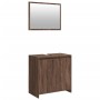 Badezimmermöbel-Set, 2-teilig, aus braunem Eichenfurnierholz. von , Badezimmermöbel - Ref: Foro24-835699, Preis: 69,44 €, Rab...