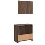 Badezimmermöbel-Set, 2-teilig, aus braunem Eichenfurnierholz. von , Badezimmermöbel - Ref: Foro24-835699, Preis: 68,43 €, Rab...