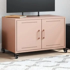 TV-Möbel aus kaltgewalztem Stahl in Rosa, 68x39x43,5 cm. von , TV-Möbel - Ref: Foro24-846639, Preis: 55,84 €, Rabatt: %