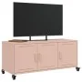 TV stand made of cold-rolled steel in pink, measuring 100.5x39x43.5 cm. by , TV Furniture - Ref: Foro24-846645, Price: 101,53...