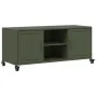 TV-Möbel aus kaltgewalztem Stahl in Olivgrün, 100,5x39x43,5 cm. von , TV-Möbel - Ref: Foro24-846666, Preis: 92,70 €, Rabatt: %