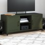 TV-Möbel aus kaltgewalztem Stahl in Olivgrün, 100,5x39x43,5 cm. von , TV-Möbel - Ref: Foro24-846666, Preis: 93,61 €, Rabatt: %