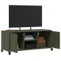 TV-Möbel aus kaltgewalztem Stahl in Olivgrün, 100,5x39x43,5 cm. von , TV-Möbel - Ref: Foro24-846666, Preis: 92,70 €, Rabatt: %