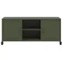 TV-Möbel aus kaltgewalztem Stahl in Olivgrün, 100,5x39x43,5 cm. von , TV-Möbel - Ref: Foro24-846666, Preis: 92,70 €, Rabatt: %