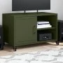 TV-Möbel aus kaltgewalztem Stahl in Olivgrün, 68x39x43,5 cm. von , TV-Möbel - Ref: Foro24-846672, Preis: 55,09 €, Rabatt: %