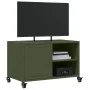 Mueble para TV acero laminado en frío verde oliva 68x39x43,5 cm de , Muebles TV - Ref: Foro24-846672, Precio: 55,09 €, Descue...