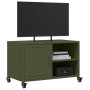 TV-Möbel aus kaltgewalztem Stahl in Olivgrün, 68x39x43,5 cm. von , TV-Möbel - Ref: Foro24-846672, Preis: 55,65 €, Rabatt: %