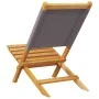 Folding garden chairs 8 pcs solid wood and anthracite fabric by , Garden chairs - Ref: Foro24-3214642, Price: 418,73 €, Disco...