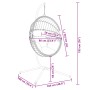 Hängender Eierstuhl mit Rattan- und hellgrauem Stahlgestell. von , Gartenwippen - Ref: Foro24-4007406, Preis: 226,49 €, Rabat...
