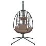 Hängender Eierstuhl mit Stoff- und Stahltaupegestell. von , Gartenwippen - Ref: Foro24-4007410, Preis: 290,64 €, Rabatt: %