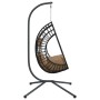 Hängender Eierstuhl mit Stoff- und Stahltaupegestell. von , Gartenwippen - Ref: Foro24-4007410, Preis: 290,64 €, Rabatt: %