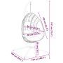 Hängender Eierstuhl mit Stoff- und Stahltaupegestell. von , Gartenwippen - Ref: Foro24-4007410, Preis: 290,64 €, Rabatt: %