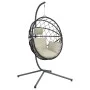 Silla colgante huevo con soporte ratán y acero beige de , Balancines de jardín - Ref: Foro24-4007404, Precio: 259,30 €, Descu...