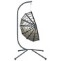 Silla colgante huevo con soporte ratán y acero beige de , Balancines de jardín - Ref: Foro24-4007404, Precio: 265,03 €, Descu...
