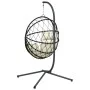 Silla colgante huevo con soporte ratán y acero beige de , Balancines de jardín - Ref: Foro24-4007404, Precio: 259,30 €, Descu...